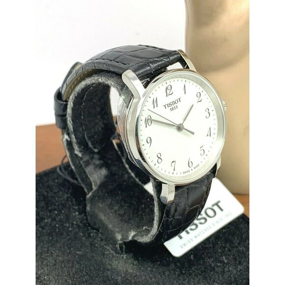 Tissot Women's Watch Swiss Quartz Silver Dial 30mm Black Leather T1092101603200 - Picture 13 of 13